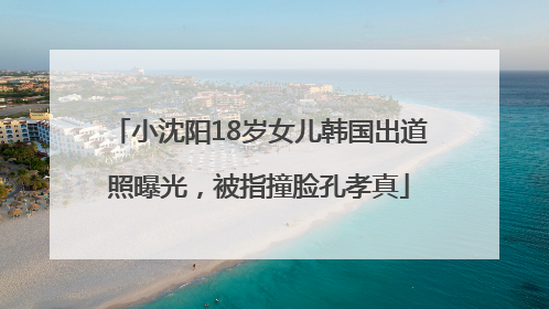 小沈阳18岁女儿韩国出道照曝光，被指撞脸孔孝真