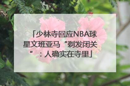 少林寺回应NBA球星文班亚马“剃发闭关”：人确实在寺里