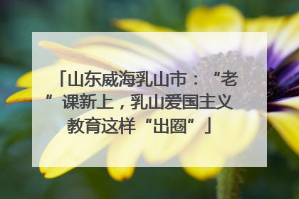 山东威海乳山市：“老”课新上，乳山爱国主义教育这样“出圈”