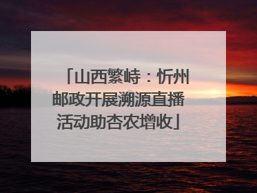 山西繁峙：忻州邮政开展溯源直播活动助杏农增收