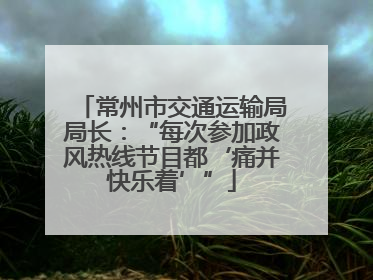 常州市交通运输局局长：“每次参加政风热线节目都‘痛并快乐着’”