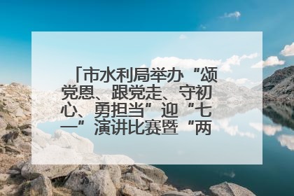 市水利局举办“颂党恩、跟党走、守初心、勇担当”迎“七一”演讲比赛暨“两优一先”表彰活动