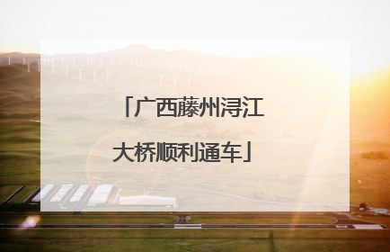 广西藤州浔江大桥顺利通车