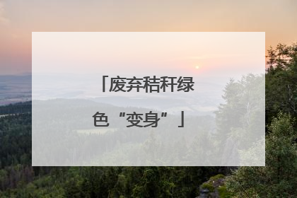 废弃秸秆绿色“变身”
