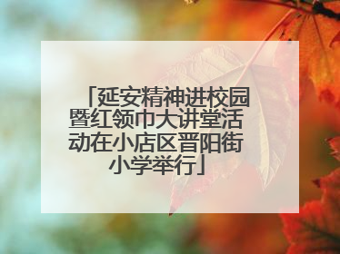 延安精神进校园暨红领巾大讲堂活动在小店区晋阳街小学举行