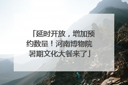 延时开放，增加预约数量！河南博物院暑期文化大餐来了