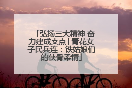 弘扬三大精神 奋力建成支点│青花女子民兵连：铁姑娘们的侠骨柔情