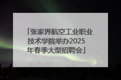 张家界航空工业职业技术学院举办2025年春季大型招聘会