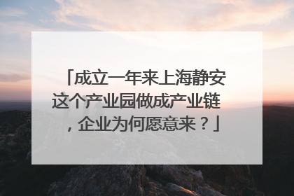 成立一年来上海静安这个产业园做成产业链，企业为何愿意来？