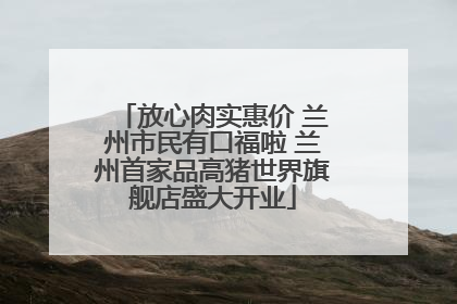 放心肉实惠价 兰州市民有口福啦 兰州首家品高猪世界旗舰店盛大开业