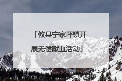 攸县宁家坪镇开展无偿献血活动
