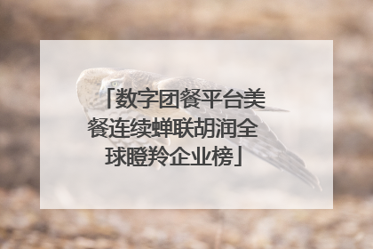 数字团餐平台美餐连续蝉联胡润全球瞪羚企业榜