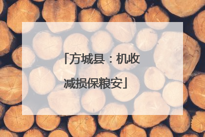 方城县：机收减损保粮安