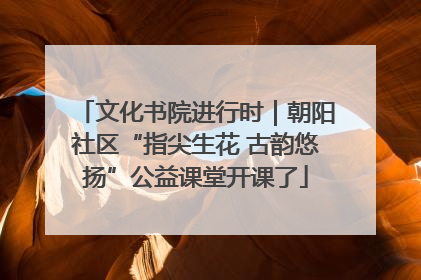 文化书院进行时｜朝阳社区“指尖生花 古韵悠扬”公益课堂开课了