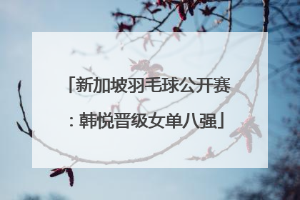 新加坡羽毛球公开赛：韩悦晋级女单八强