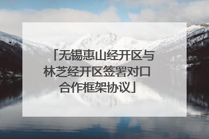 无锡惠山经开区与林芝经开区签署对口合作框架协议