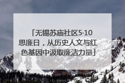 无锡苏庙社区5·10思廉日，从历史人文与红色基因中汲取廉洁力量