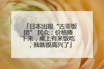 日本出现“古董饭团” 民众：价格降下来，桌上有米饭吃，我就很高兴了