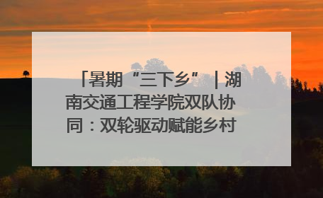 暑期“三下乡”｜湖南交通工程学院双队协同：双轮驱动赋能乡村，青春力量深耕基层