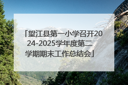 望江县第一小学召开2024-2025学年度第二学期期末工作总结会