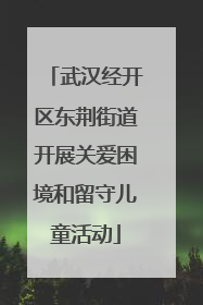 武汉经开区东荆街道开展关爱困境和留守儿童活动