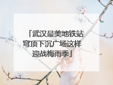 武汉最美地铁站穹顶下沉广场这样迎战梅雨季