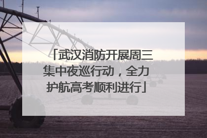 武汉消防开展周三集中夜巡行动，全力护航高考顺利进行