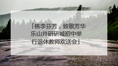 桃李芬芳，致敬芳华 乐山井研研城初中举行退休教师欢送会