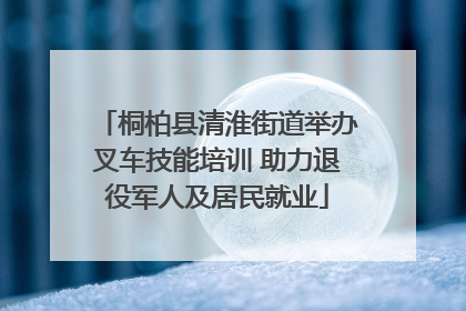 桐柏县清淮街道举办叉车技能培训 助力退役军人及居民就业