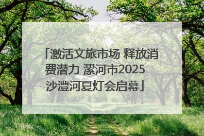 激活文旅市场 释放消费潜力 漯河市2025沙澧河夏灯会启幕