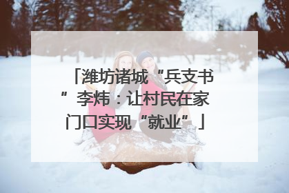 潍坊诸城“兵支书”李炜：让村民在家门口实现“就业”