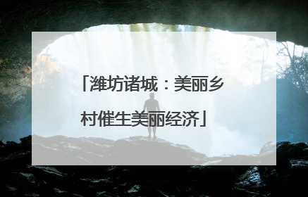 潍坊诸城：美丽乡村催生美丽经济