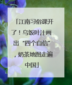 江南习俗课开了！乌饭叶汁画出“四个自信”，奶茶地图走遍中国