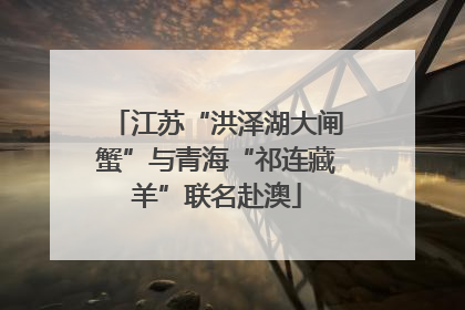 江苏“洪泽湖大闸蟹”与青海“祁连藏羊”联名赴澳