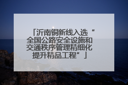 沂南铜新线入选“全国公路安全设施和交通秩序管理精细化提升精品工程”