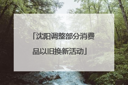 沈阳调整部分消费品以旧换新活动