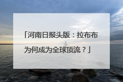 河南日报头版：拉布布为何成为全球顶流？