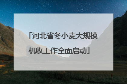 河北省冬小麦大规模机收工作全面启动