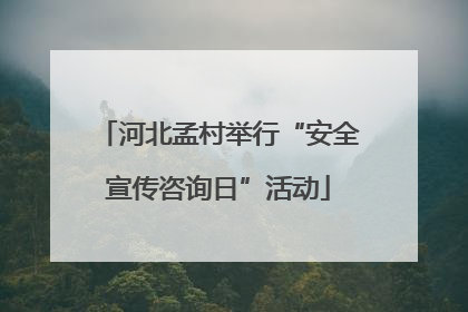 河北孟村举行“安全宣传咨询日”活动