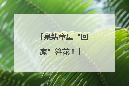 泉籍童星“回家”簪花！