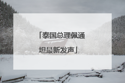 泰国总理佩通坦最新发声