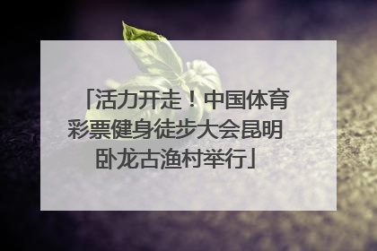 活力开走！中国体育彩票健身徒步大会昆明卧龙古渔村举行