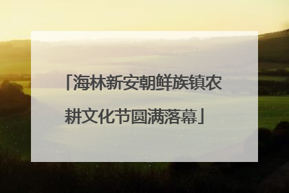 海林新安朝鲜族镇农耕文化节圆满落幕