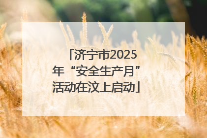 济宁市2025年“安全生产月”活动在汶上启动