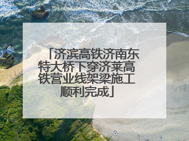 济滨高铁济南东特大桥下穿济莱高铁营业线架梁施工顺利完成