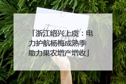 浙江绍兴上虞：电力护航杨梅成熟季 助力果农增产增收