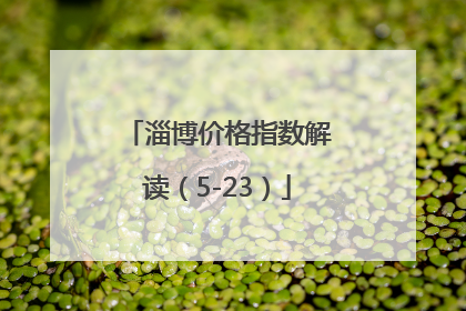 淄博价格指数解读（5-23）