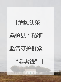 清风头条｜桑植县：精准监督守护群众“养老钱”