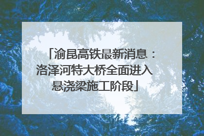 渝昆高铁最新消息：洛泽河特大桥全面进入悬浇梁施工阶段