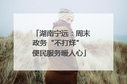 湖南宁远：周末政务“不打烊” 便民服务暖人心